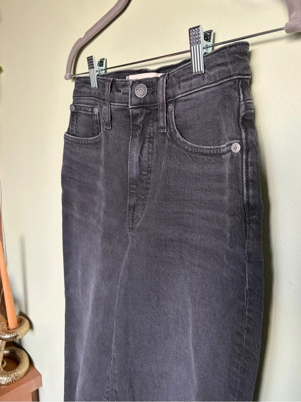 Madewell Black Denim Balloon Raw Hem Womens High-Rise Jeans Size 23 NG264 - Picture 10 of 14